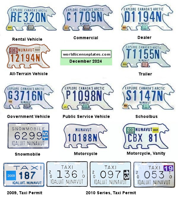 Other Nunavut License Plates