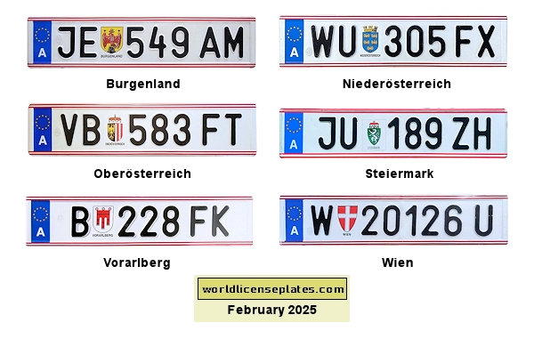 License Plates of Austria