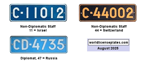 Diplomat and Related License Plates