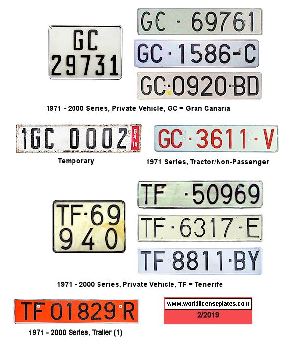 Canary Islands License Plates