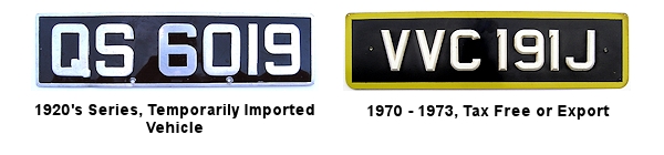 Import Export License Plates