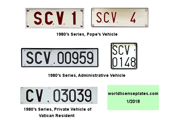 Vatican License Plates