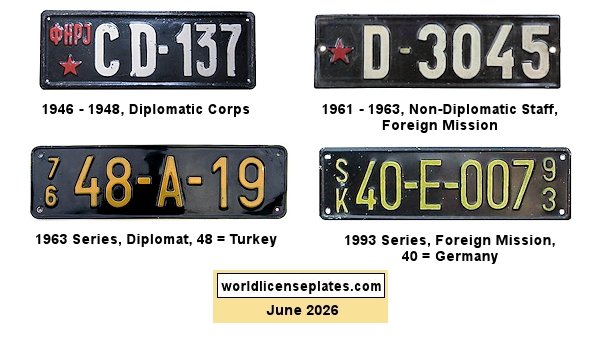 Diplomatic Corps, Foreign Mission License Plates