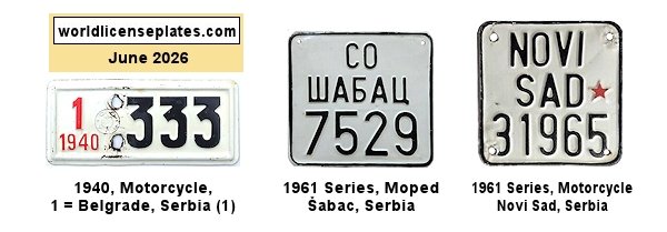 Motorcycle and Moped License Plates
