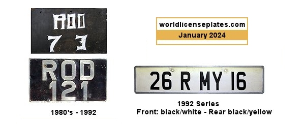 Rodrigues Island License Plates
