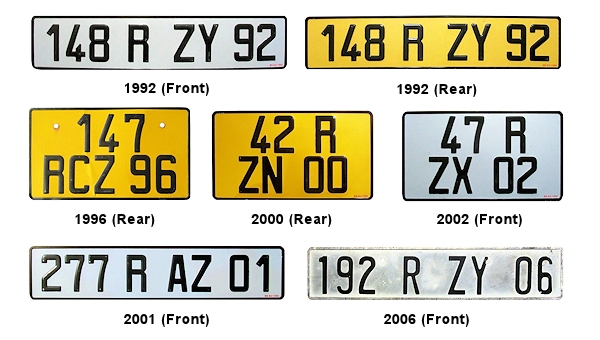 Rodrigues Island Imported Vehicle License Plates