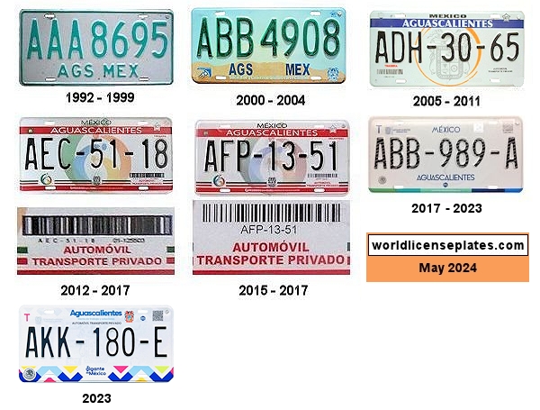Aguascalientes License Plates