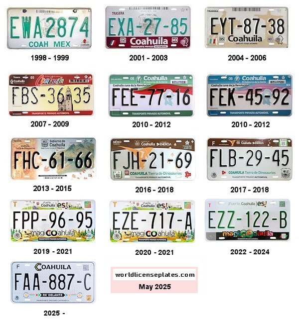 Coahuila License Plates