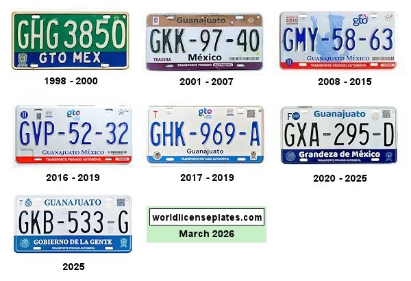 Guanajuato License Plates