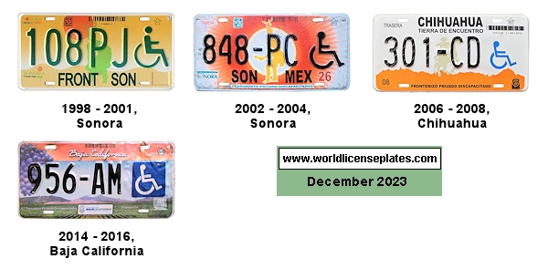 Mexican Handicapped Front License Plates