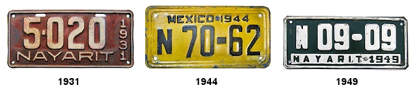 Nayarit License Plate History 1
