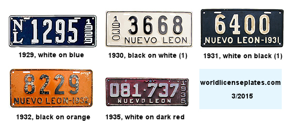 Nuevo Leon Plate History 1