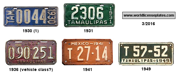 Tamaulipas Plate History 1