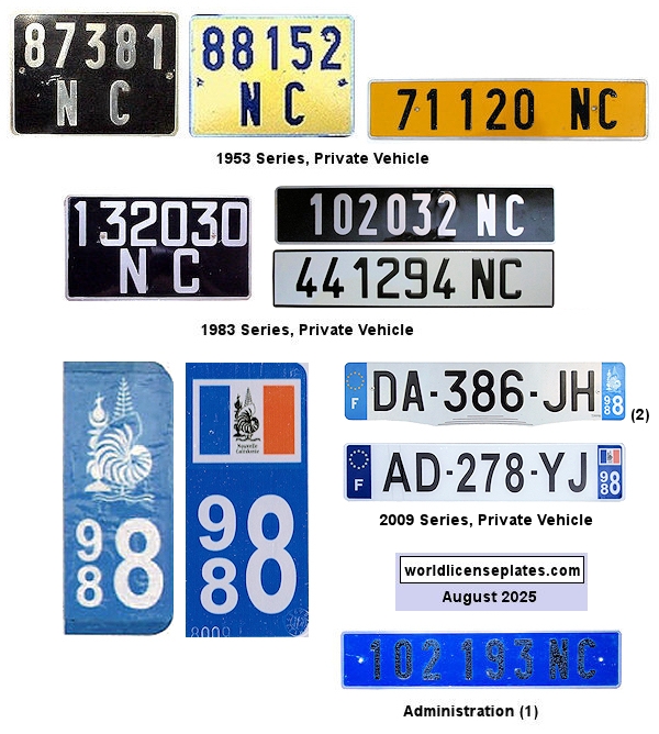 New Caledonia License Plates