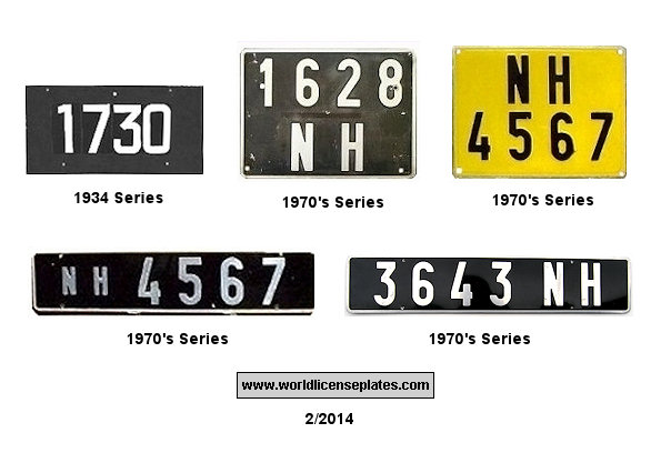 New Hebrides License Plates