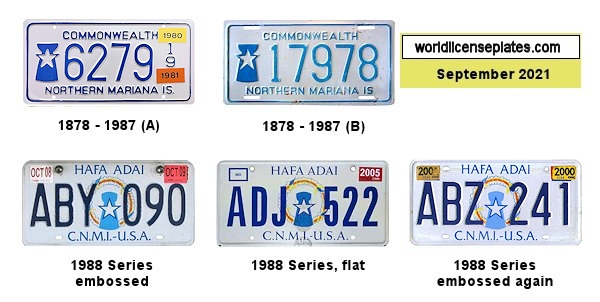 Northern Marianas License Plates