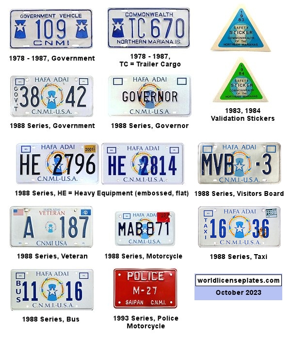 Northern Marianas License Plates