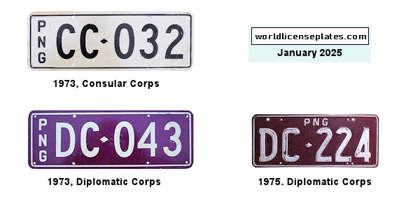 Consular and Diplomatic Corps License Plates