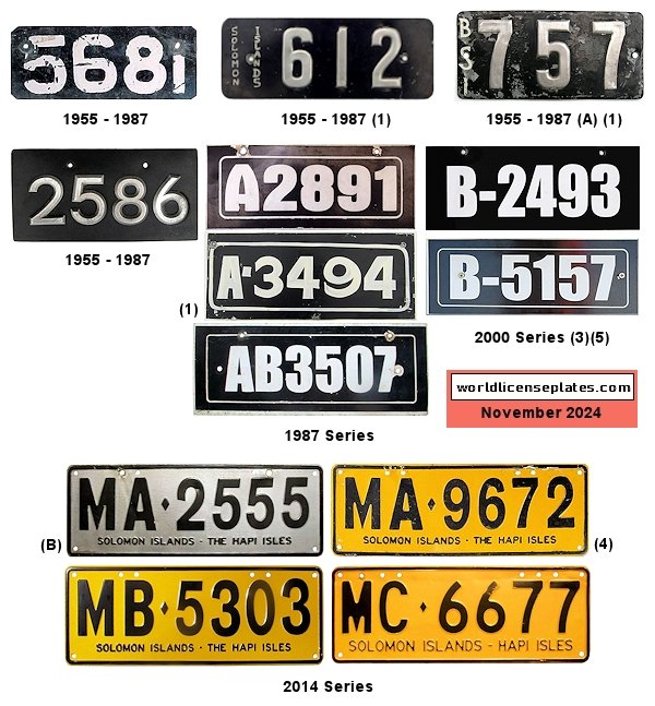 Solomon Islands License Plates