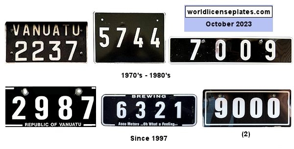 General Vanuatu License Plates