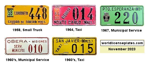 Misiones License Plates