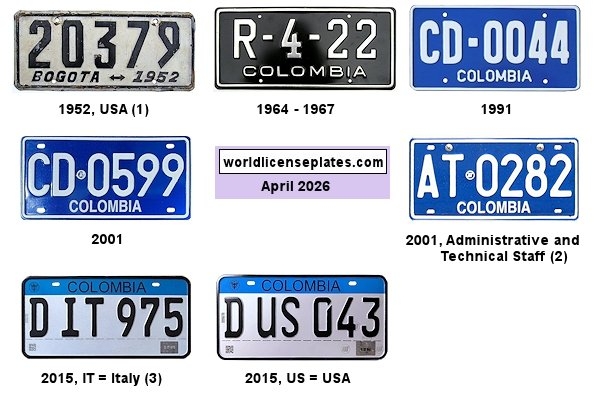 Diplomatic Corps, Non-Diplomatic Staff License Plates