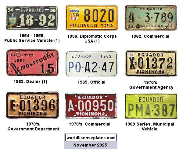 Pichincha Non-Passenger/Other License Plates