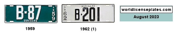 Suriname Bus License Plates