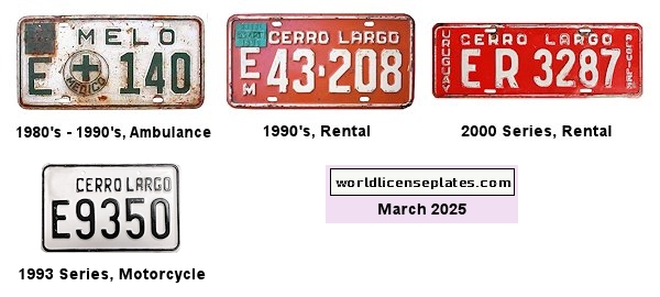 Cerro Largo License Plates