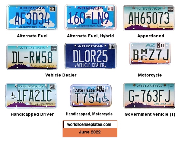 More Arizona License Plates