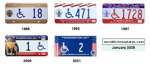 Inauguration Handicapped License Plates
