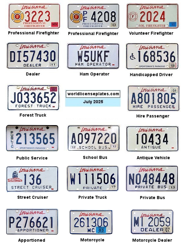License Plates Of Louisiana