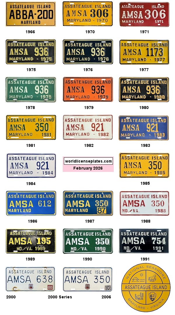 Assateague Island License Plates