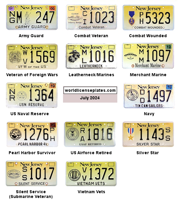 Military Related License Plates