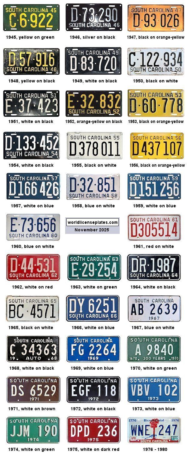 License Plates of South Carolina