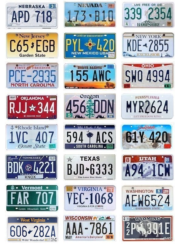 United States License Plates