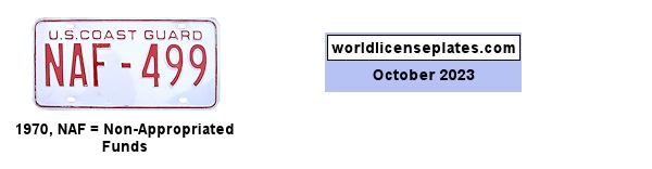 US Coast Guard License Plates