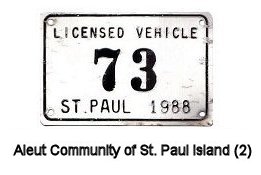 Aleut Community License Plate