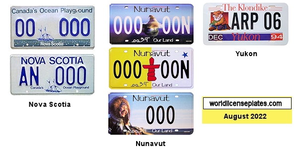 License Plate Prototypes of Canada