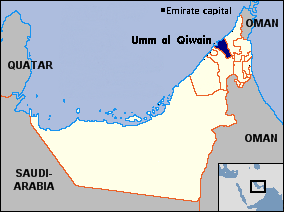Umm al Qaiwain Map