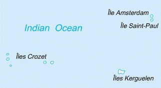 Map of French Southern and Antarctic Territory