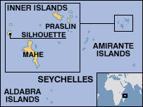 Map of the Seychelles