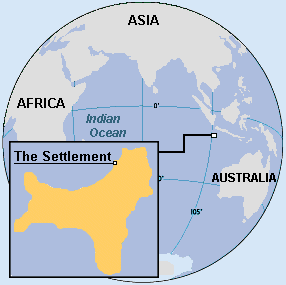 Map of Christmas Island