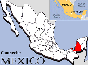 Map of Campeche