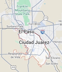 Map of Cuidad Juárez