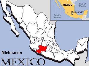 Map of Michoacan