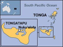 Map of Tonga