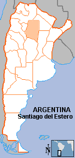 Map of Santiago del Estero